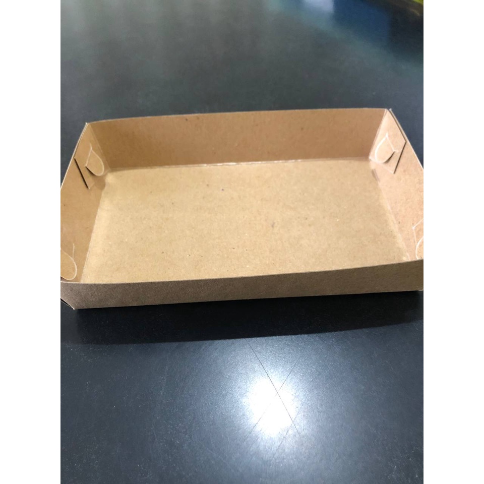 Paper Tray Kraft Food Tray Kraft Dine In 290gsm Piring Nampan Kertas