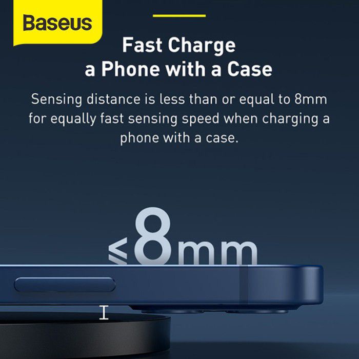 Baseus Digital LED Display Wireless Charging 15W - Garansi Resmi 6 Bulan