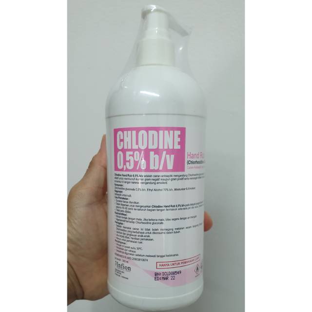 CHLODINE HAND RUB LIQUID 500ML. READY STOCK. TERBATAS.