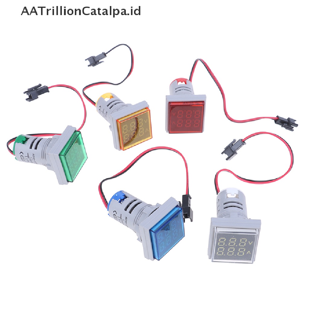 (AATrillionCatalpa) Voltmeter / Ammeter Digital LED Dual Display AC 60-500V 0-100A