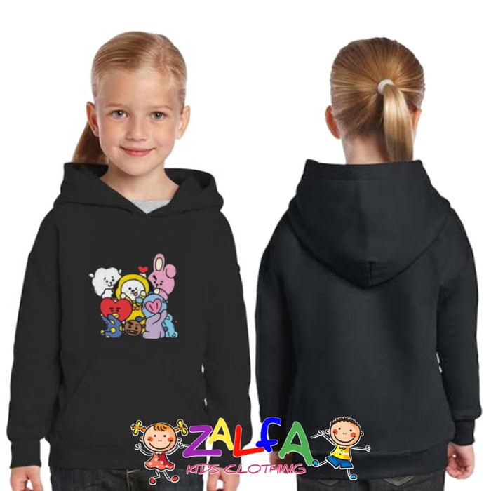 JAKET HOODIE SWEATER ANAK BTS BT21 KARATER 02 BY ZALFA KIDS