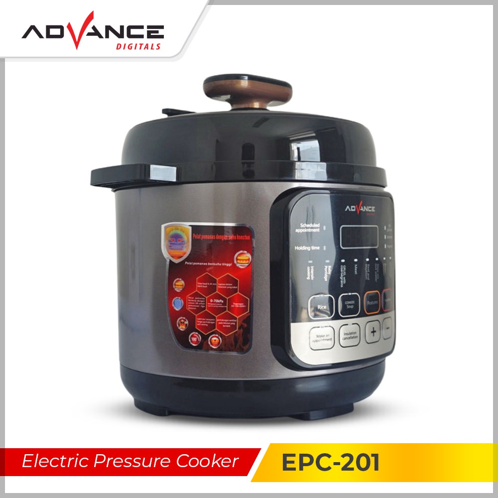 READY STOCK ADVANCE 4L Electric Pressure Cooker (Bisa Masak Nasi) 4in1 Digital Smart Magic Com Panci Presto Listrik EPC201 Garansi Resmi 1 tahun