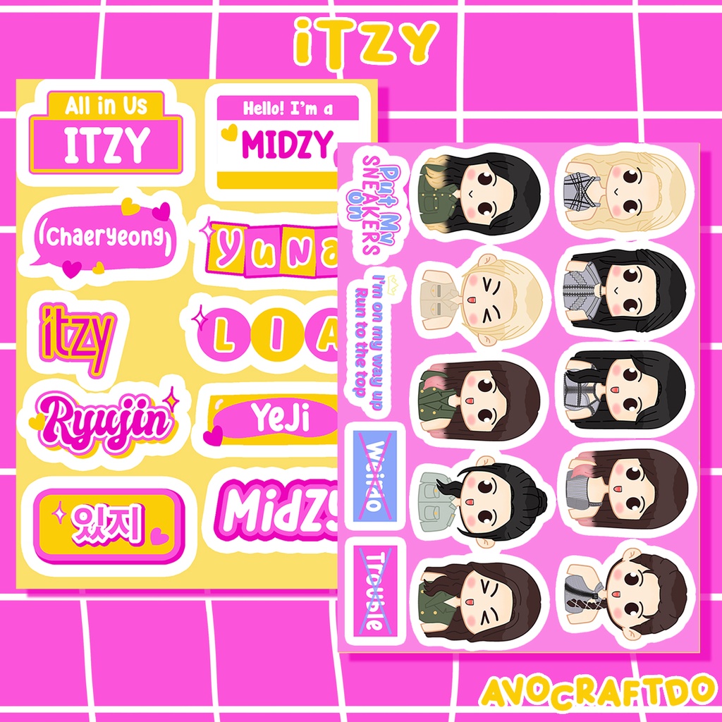 [ AVOCRAFTDO ] Sticker Kpop ITZY Die Cut