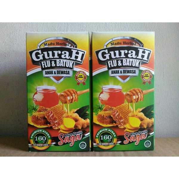 GURAH FLU BATUK PLUS DAUN SAGA PAKET 2 BOTOL