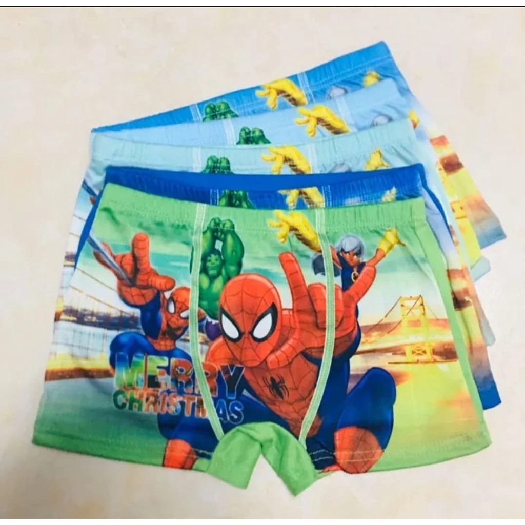 MURAH... 3 PCS - 6 PCS CELANA BOXER ANAK LAKI/BOXER ANAK LAKI-LAKI KARAKTER/MOTIF RANDOM/CELANA DALAM MODEL BOXER