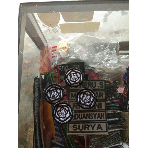 bordir monogram satpam timbul sepasang