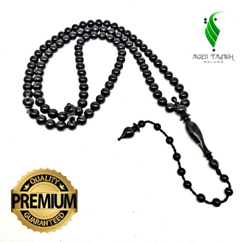 Tasbih Akar Bahar Black Yuser ORI!! Size 9mm, Motif Bulat//COD