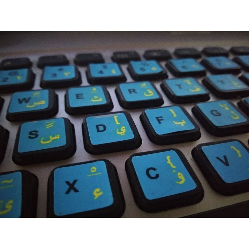 Sticker Keyboard Arab / Arabic keyboard / Stiker ketik Arab Huruf Hijaiyah /Laptop, Komputer & PC