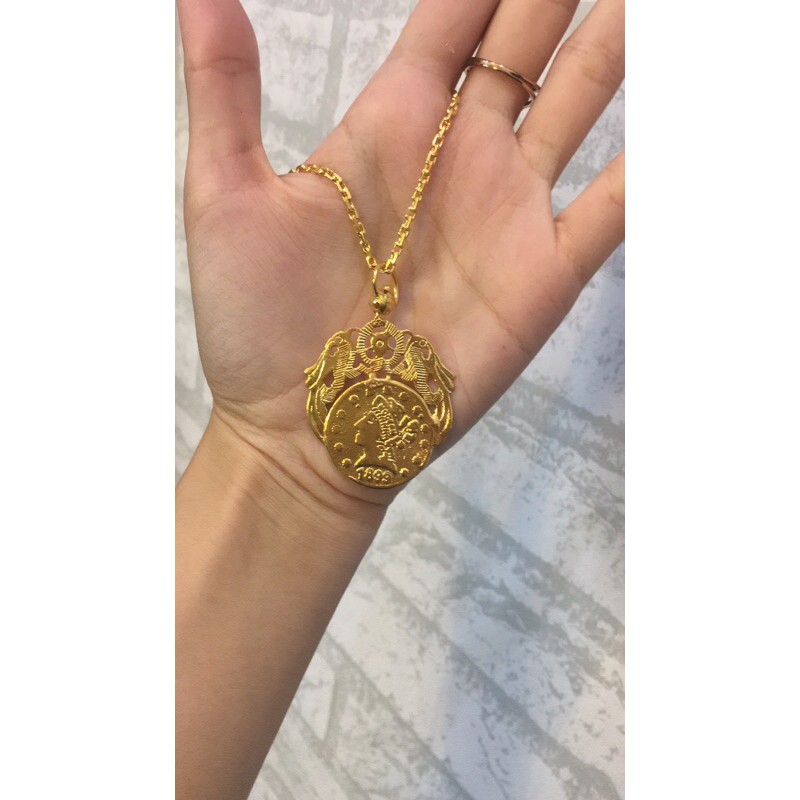 Kalung Koin replika Emas 24k (persis LM asli)