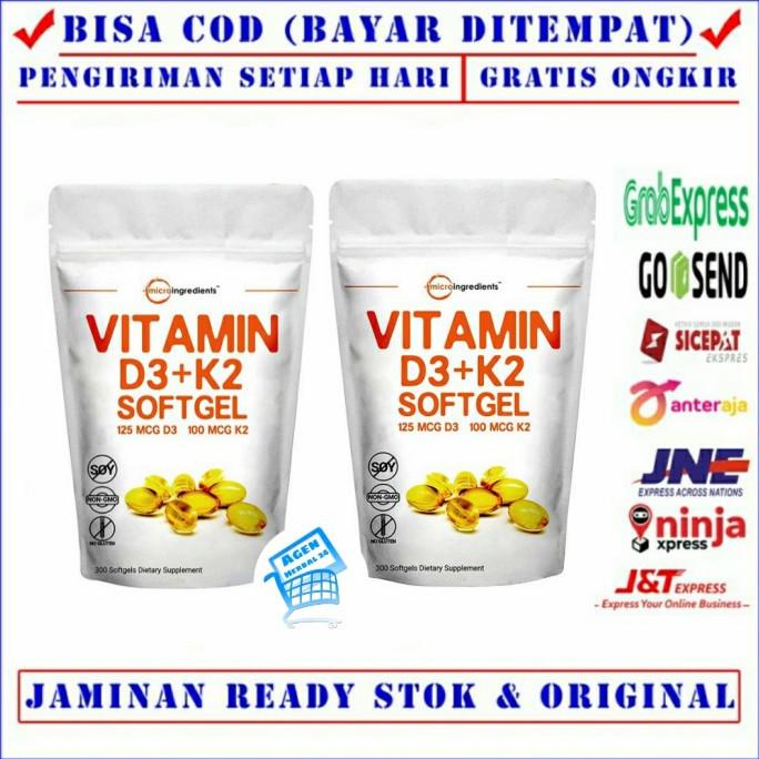 Microingredients Vitamin D3 K2 300 softgel Original produk