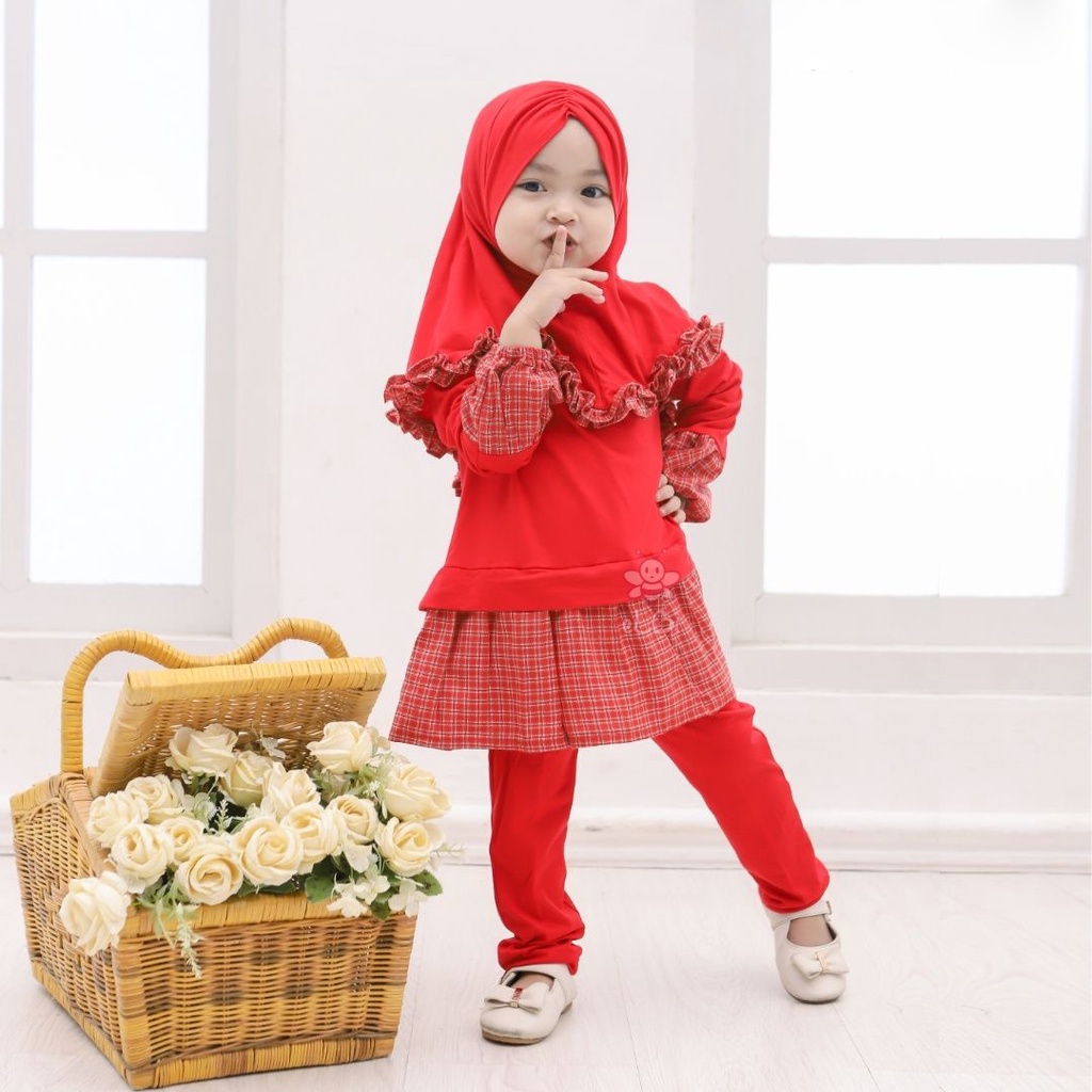 Baju Gamis Anak Perempuan / Gamis Anak Cantik / Baju Muslim Anak Qiandra 1-5 Tahun