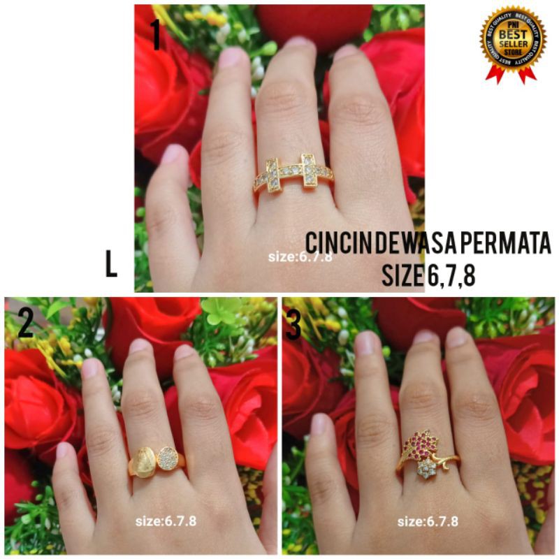 CINCIN XUPING DEWASA' TERBARU MOTIF PILIHAN LAPIS EMAS GOLD