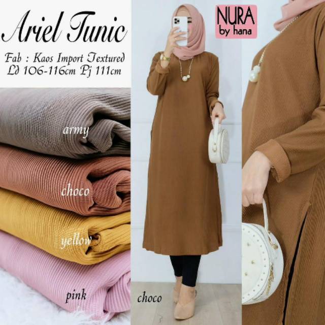  TUNIK  ARIEL BAHAN  KAOS  IMPORT  TEXTURED LD 106 116 PB 111 