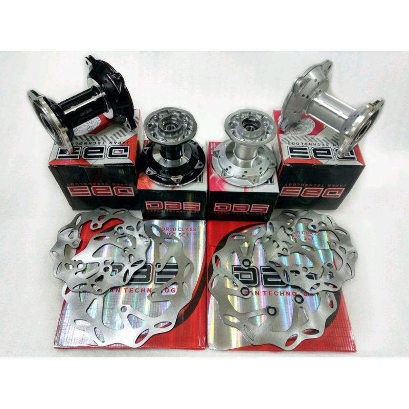 Tromol KLX Set ZOX / DBS Set Hole 36 Depan Belakang KLX Dobel Bearing Cakram KLX 150 1 Set DTracker