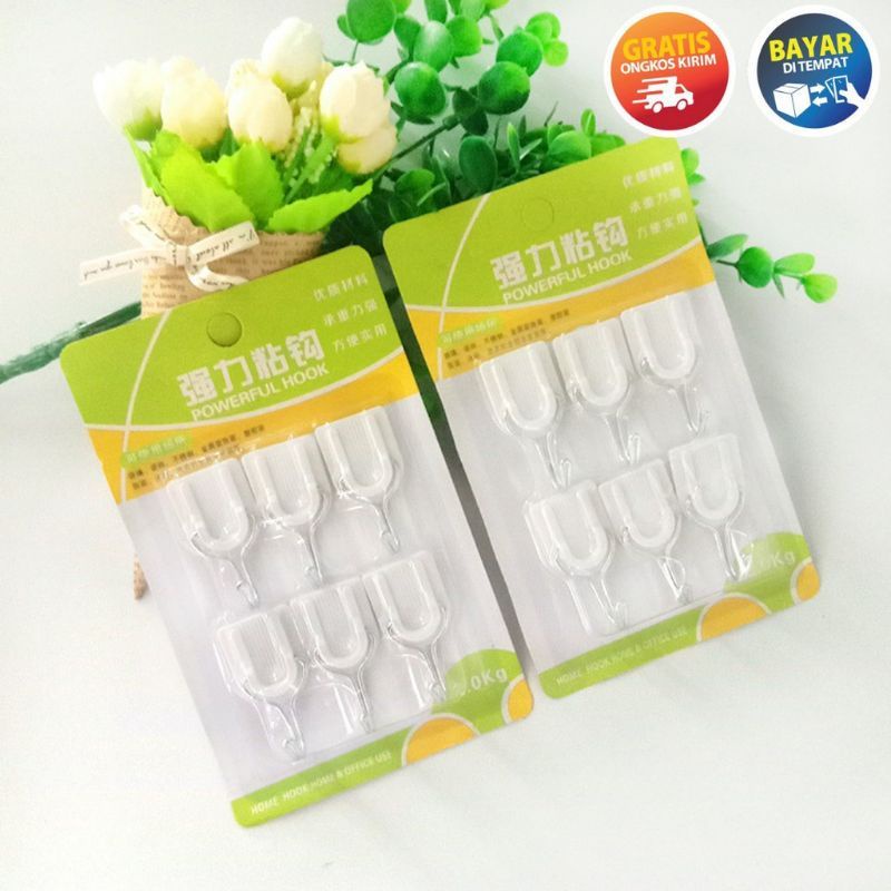 Gantungan dinding baju isi 6pcs serba guna