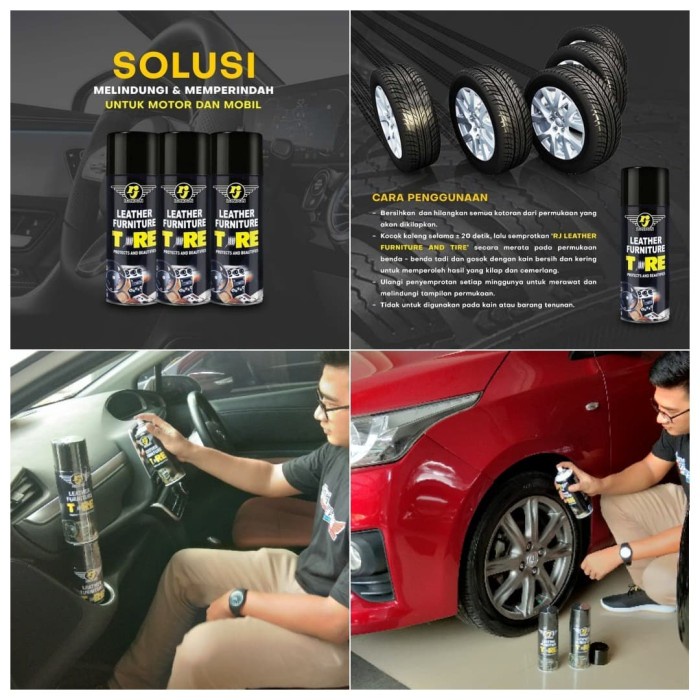 Rj London Leather Furniture Tire Detail Polished Pengkilap Dashboard