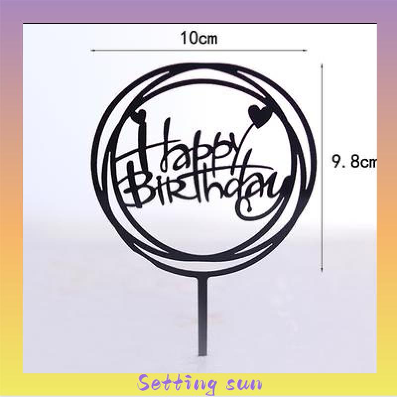 Dekorasi Kue Selamat Tahun Baru Kue Ulang Tahun Opper Akrilik Emas Perak Huruf Dekorasi Cupcake TN