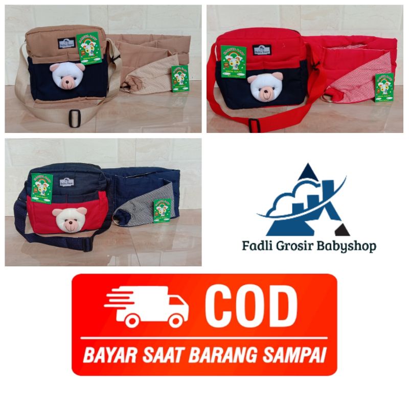 Paket Hemat ( 2 in 1 ) Tas Bayi Beruang Dan Gendongan Bayi Samping Polos