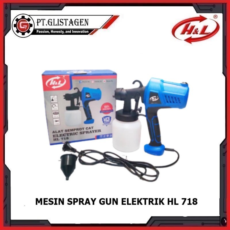spray gun electric paint zoom alat semprot cat tembok elektrik hl 718