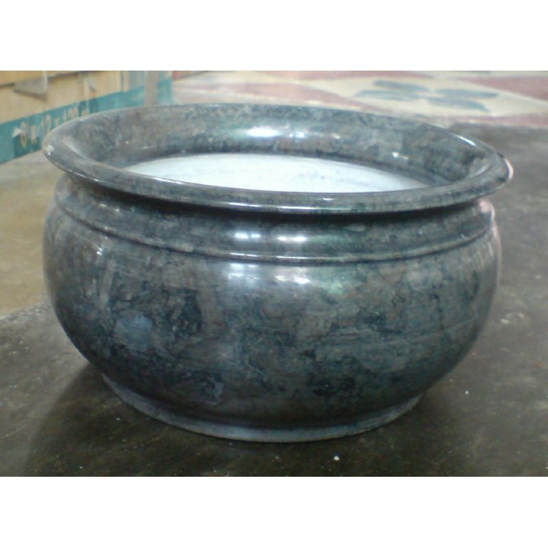 Pot Batu Marmer Hitam