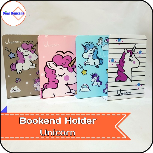 

Pembatas Buku Besi Bookend Holder Book Stand Unicorn