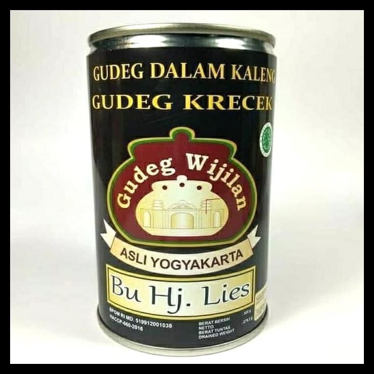 

Promo Gudeg Kaleng Krecek Wijilan Bu Lies - 300Gram Makanan Instan Kaleng