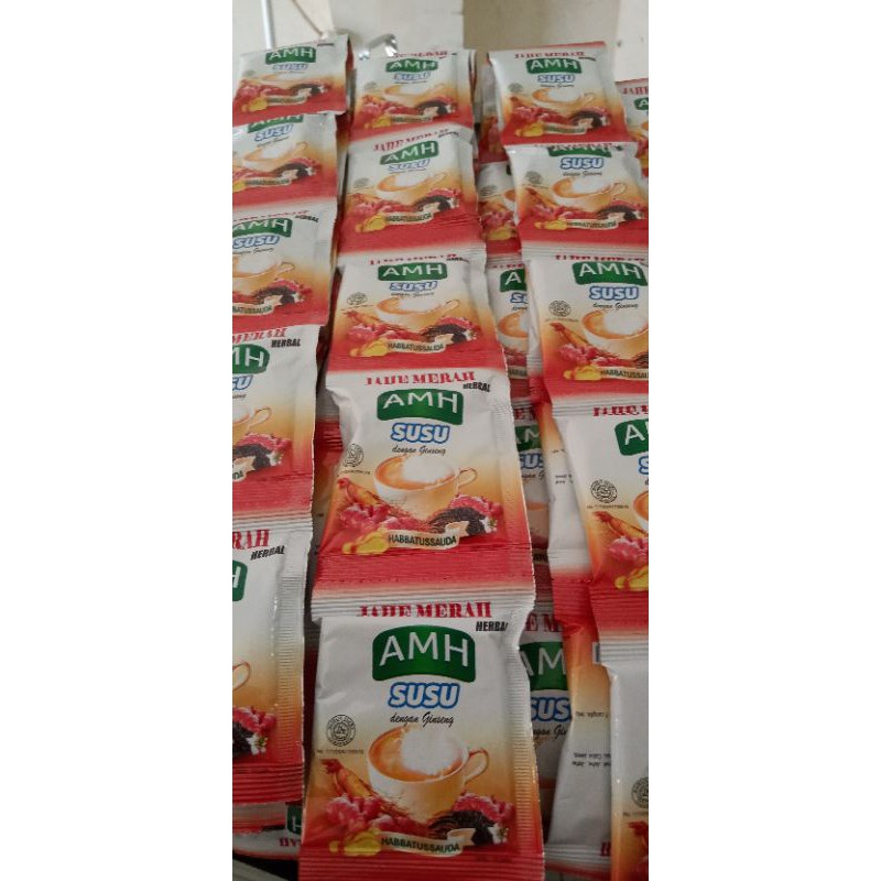 

AMH Herbal Jahe merah susu dengan ginseng dan habbatussauda Harga per sachet ya