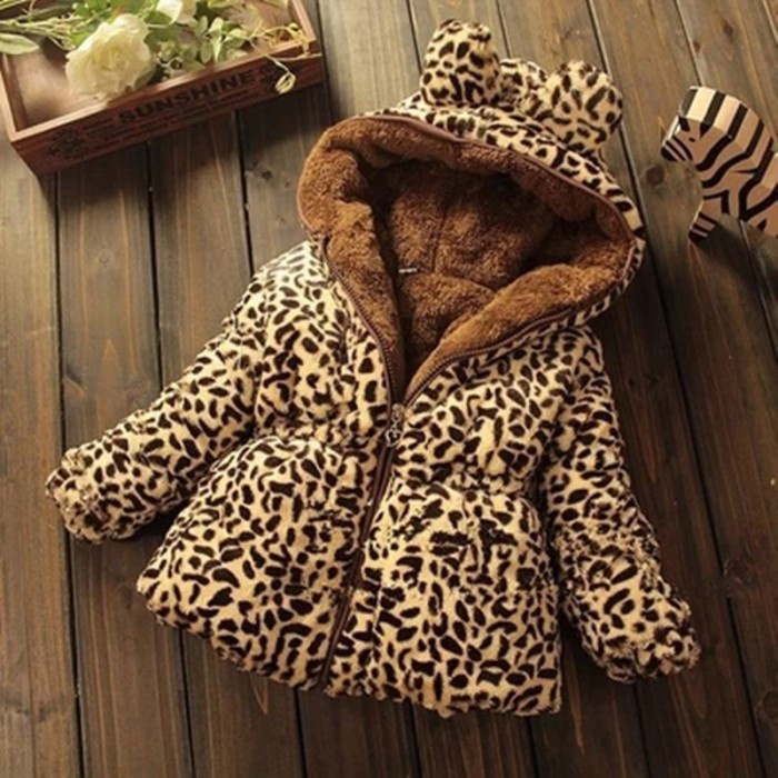 Jaket tebal anak &amp; bayi musim dingin leopardwinter jacket coat kids