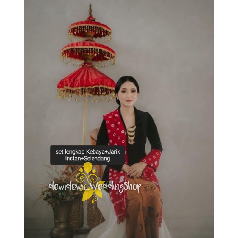 [Set Lengkap] Kebaya + Jarik Instan, Nuansa Jawa - Motif Wahyu Tumurun