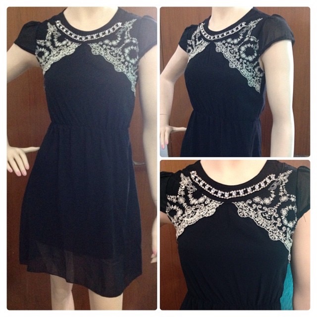 Dress sifon bangkok pinggang karet fit to L kecik