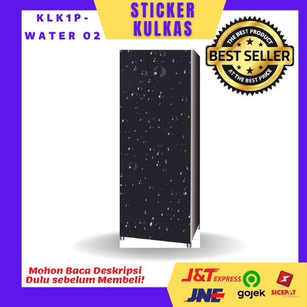 Sticker Kulkas 1Pintu motif Water / KLK1P-WATER / Printing hires / SURABAYA