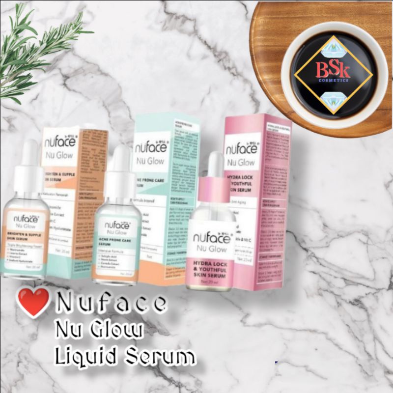 ⭐AJ⭐  NUFACE Nu Glow Liquid Serum 20ml | Brighten & Supple Skin Serum (Niacinamide, Licorice Extract