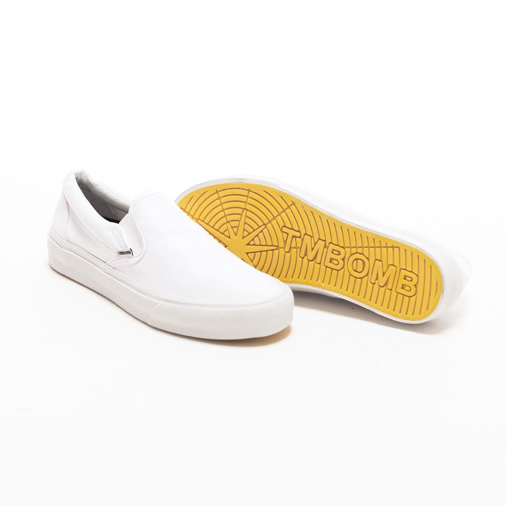 SEPATU TIMEBOMB VULCANIZED |  SLIP ON FULL WHITE