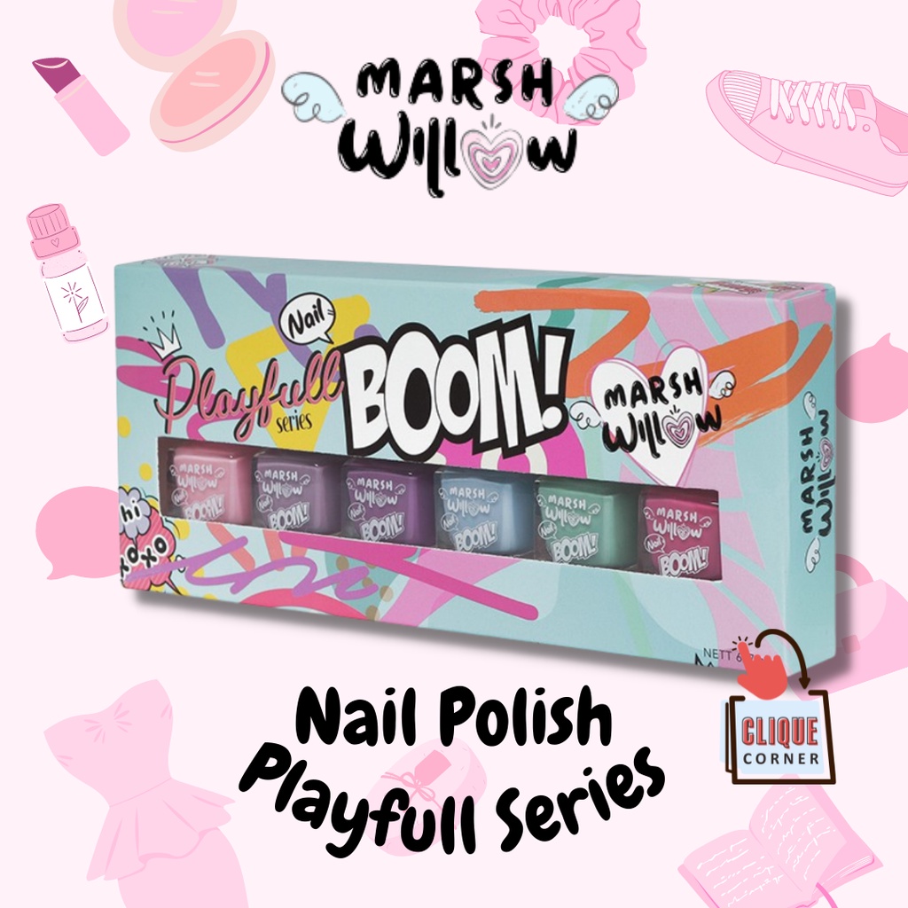 Marshwillow Nail Boom PLAYFULL Series Nail Polish / Cat Kuku / Kutek by NATASHA WILONA