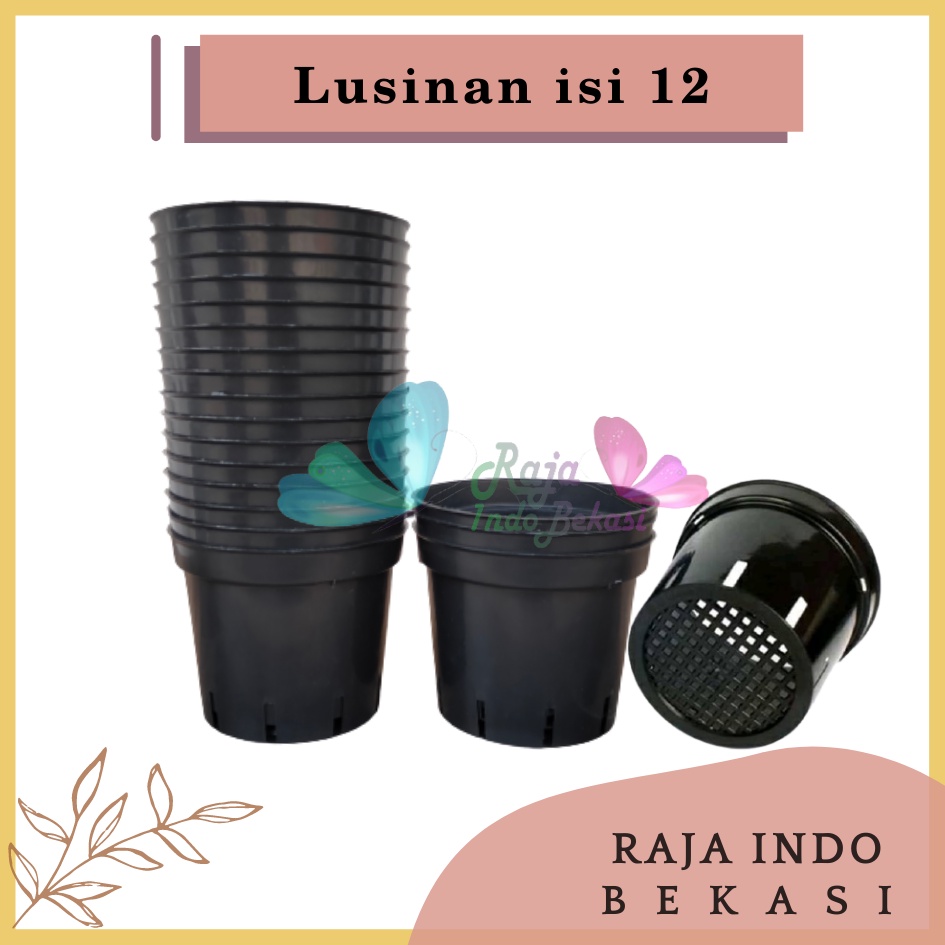 LUSINAN Pot Anggrek 17 Hitam Isi 12 Pcs TERMURAH GROSIR Pot Anggrek Lusinan Hitam Murah Termurah