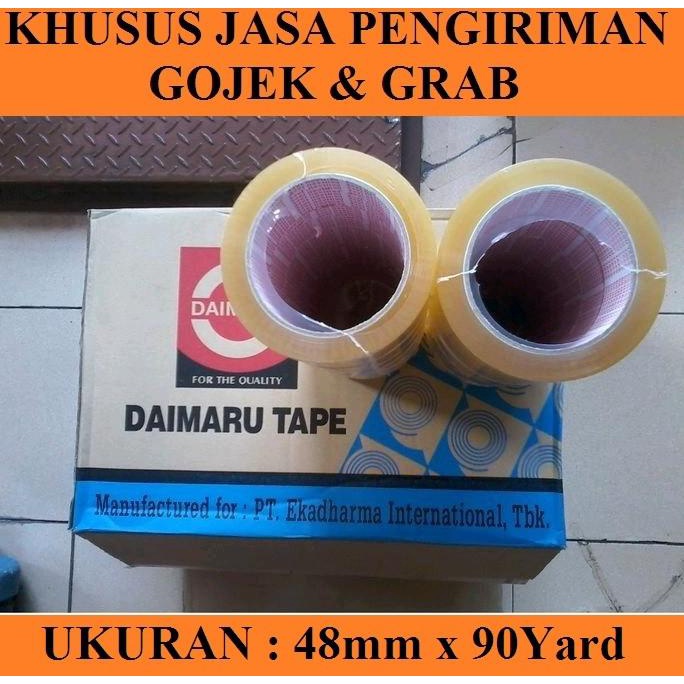 

BOLEH DROPSHIP Lakban Daimaru Bening Coklat 48mm x 90yard 1dus(isi 72roll)