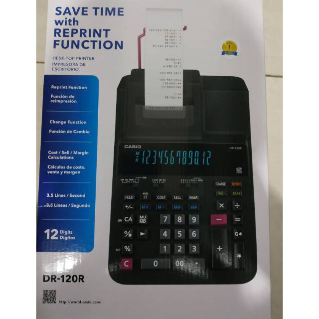 

Casio DR120R 12dgt desk top printer calculator