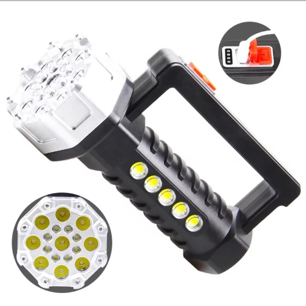 Barangunik2021-Senter Lampu Emergency 17 LED 4 Mode Ultra Bright Flashlight Portable