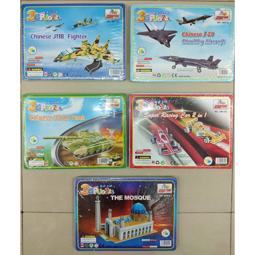 Doky Puzzle 3D Paradise Series Children Education Toy Mainan Edukasi