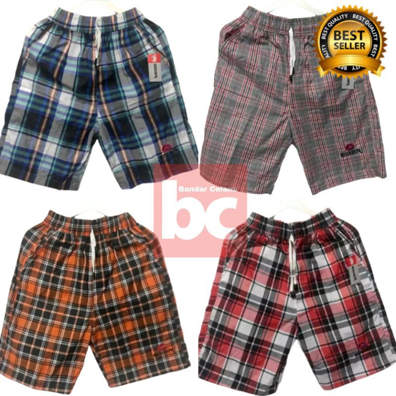 Celana Tartan Pendek Motif Kotak/Celana Pendek Kotak/Celana Pria Santai Motif Kotak