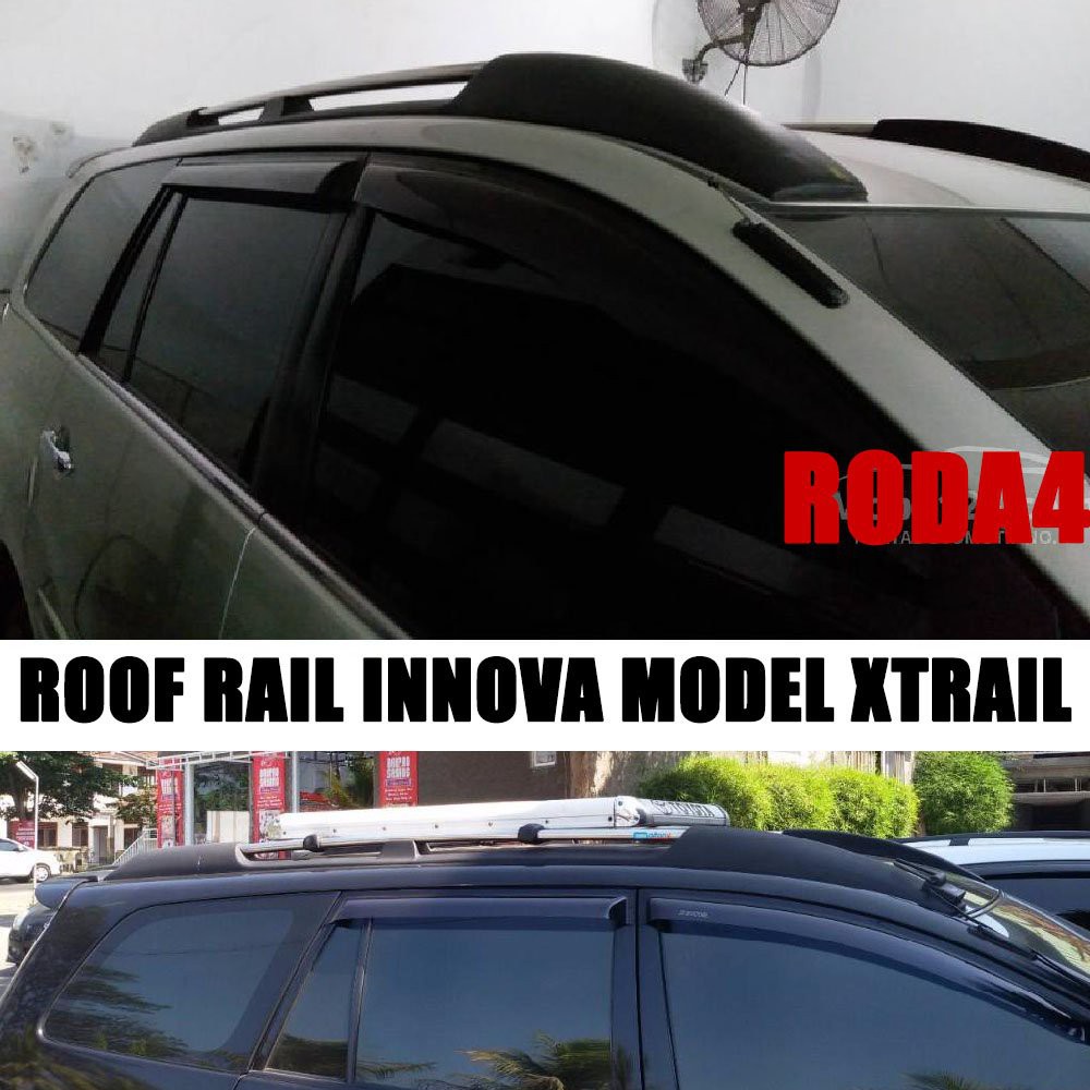 Roof Rail Grand Innova 2007 - 2015 Model Xtrail Full Hitam Putih Plast