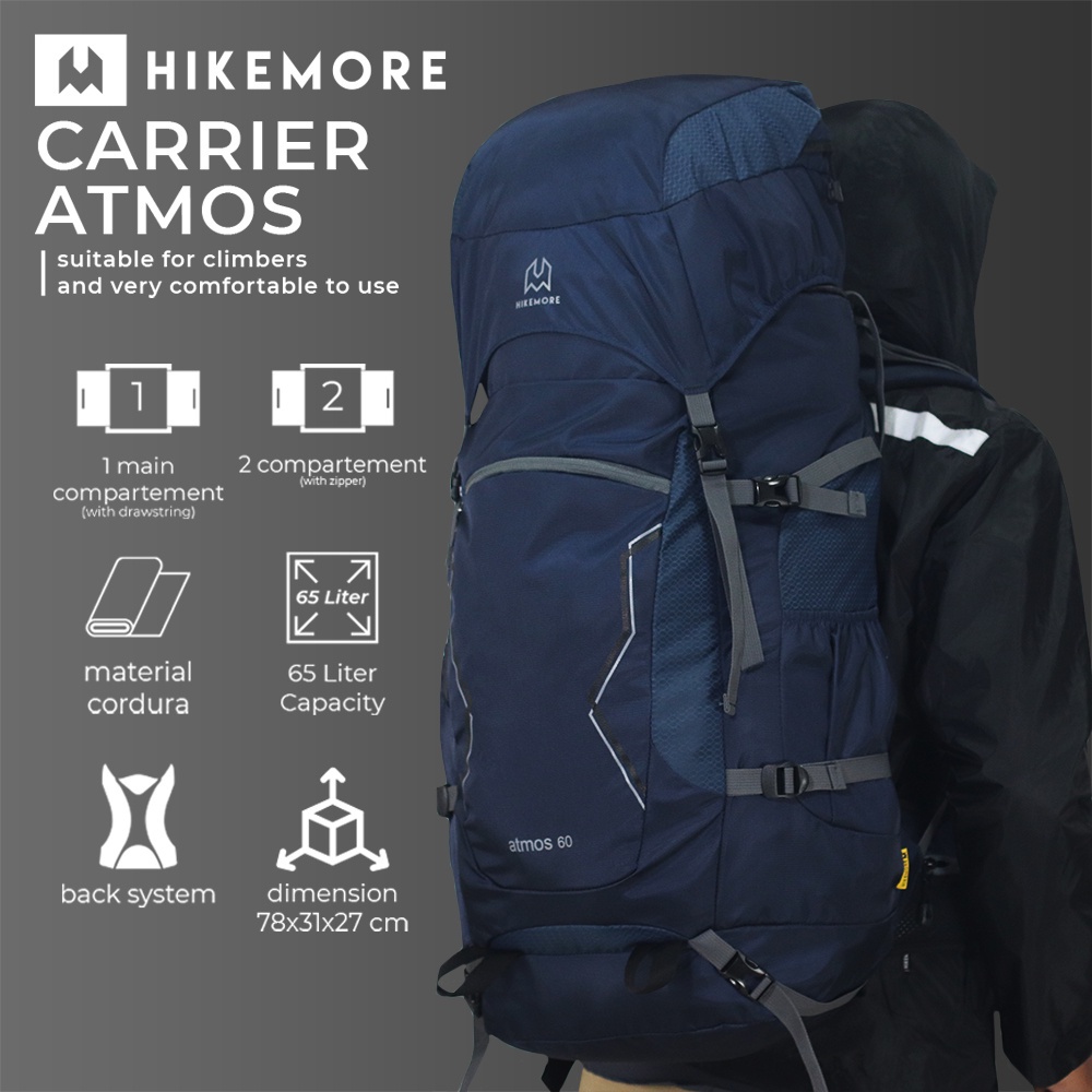 Tas Gunung Ransel Carrier Camping Hikemore Atmos