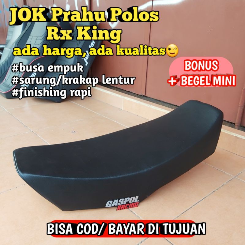 JUAL JOK SIKU EKSTREAM POLOS HITAM RX KING RXK KUALITAS PREMIUN EMPUK BUSA TEBAL POLOS GASPOL RACING