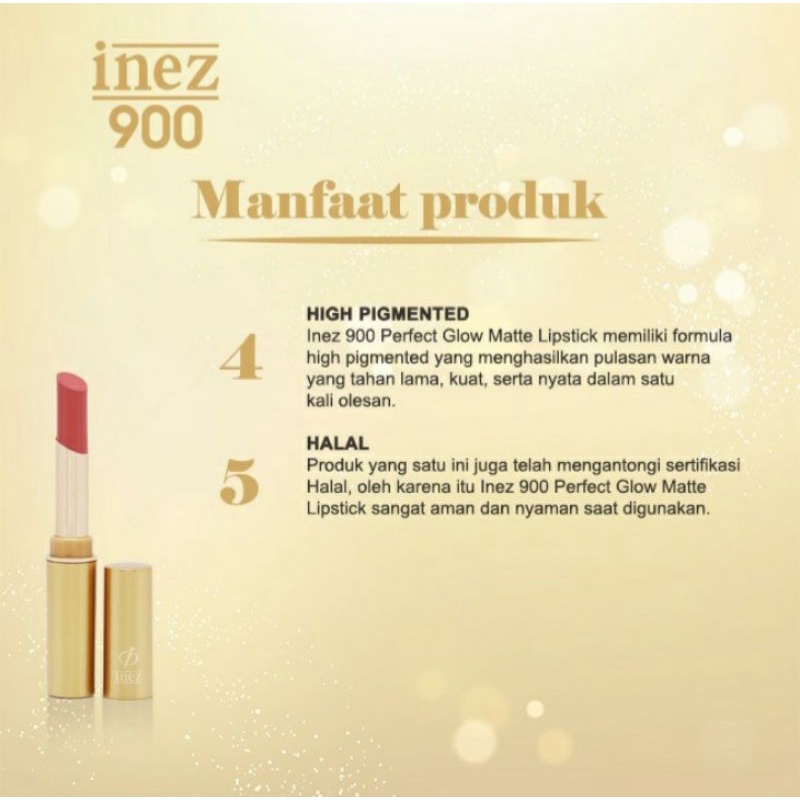 Inez 900 Perfect Glow Matte Lipstick