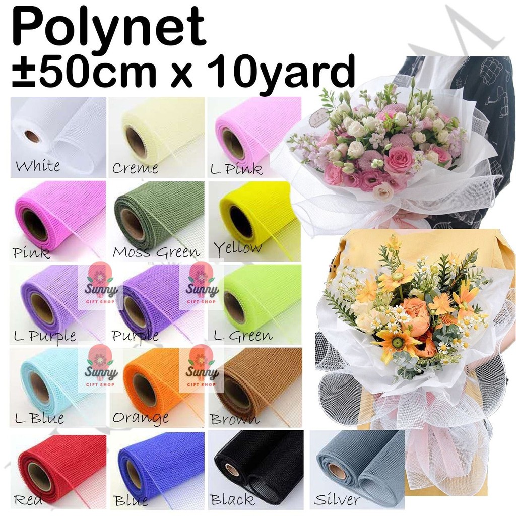 

Polynet Polos meteran/ Polymesh / Jaring bungkus bunga