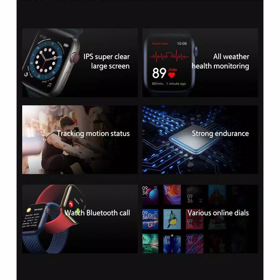 T500+ Pro / T500 / T55 Smartwatch Layar Sentuh 1.75 