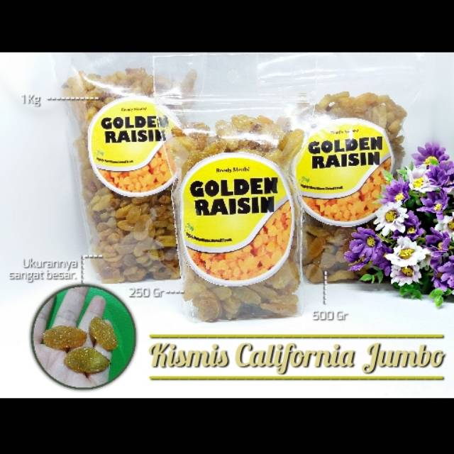 

Golden Raisin Jumbo @500gr | Kismis Jumbo | Kismis California