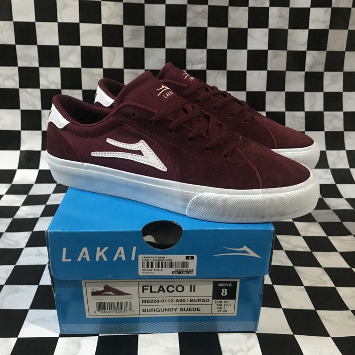 Sepatu Lakai Flaco II Burgundy Suede Original