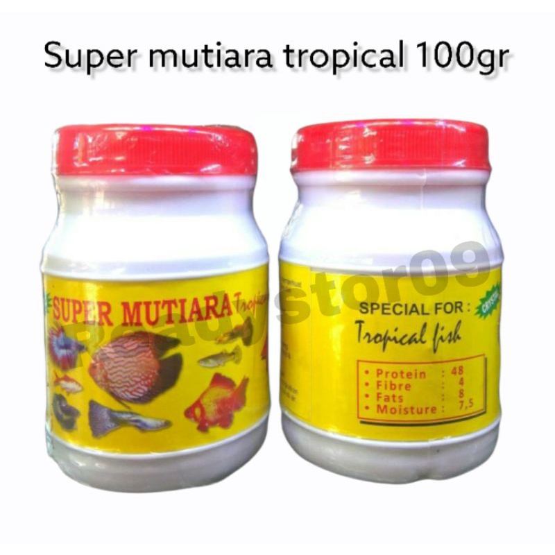 Makanan Ikan Hias Tropical super mutiara 100gr