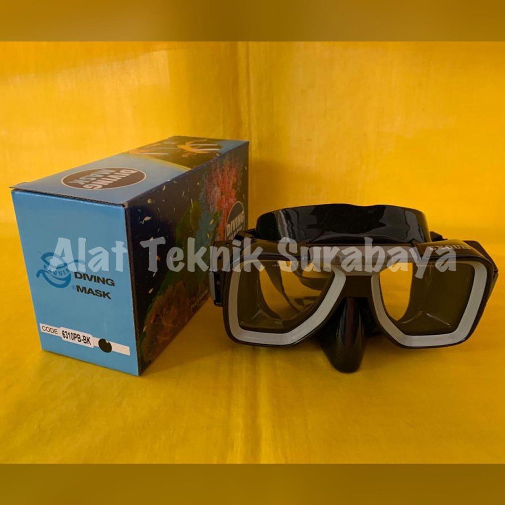 DIVING MASK 2 GLASSES EXQUIS 6310 TW MASKER MENYELAM TAIWAN KACAMATA SELAM BESTINDOTOOLS